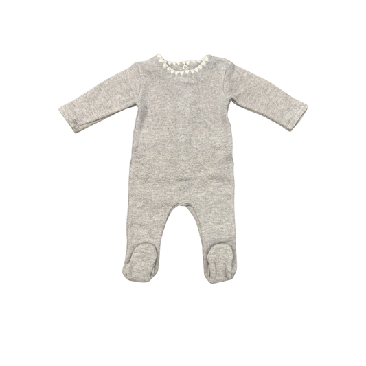 Latte Sand Tutina Knit Footie