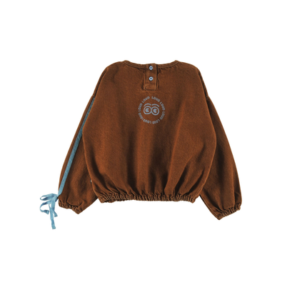 Loud Choco Tip Eyes Logo Print Long Sleeve Top
