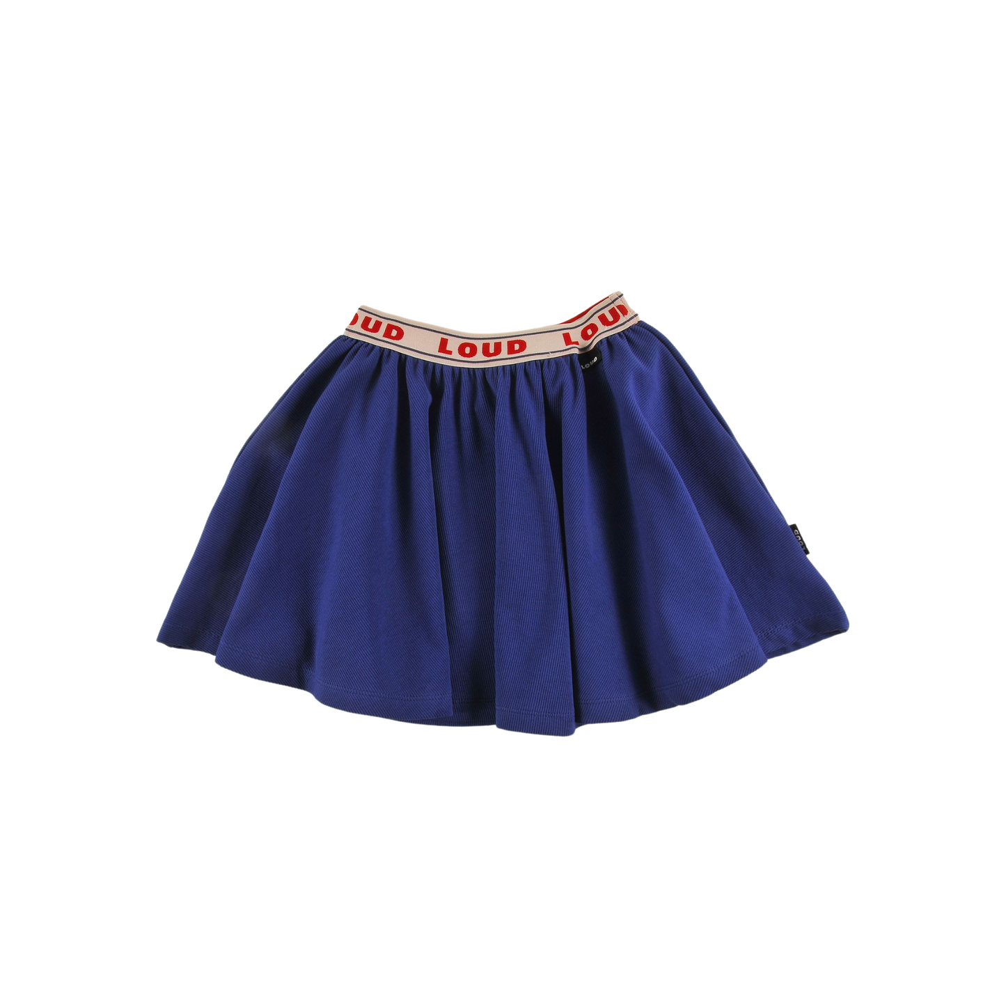 Loud Blue Navy Flakes Elastic Waist Skirt