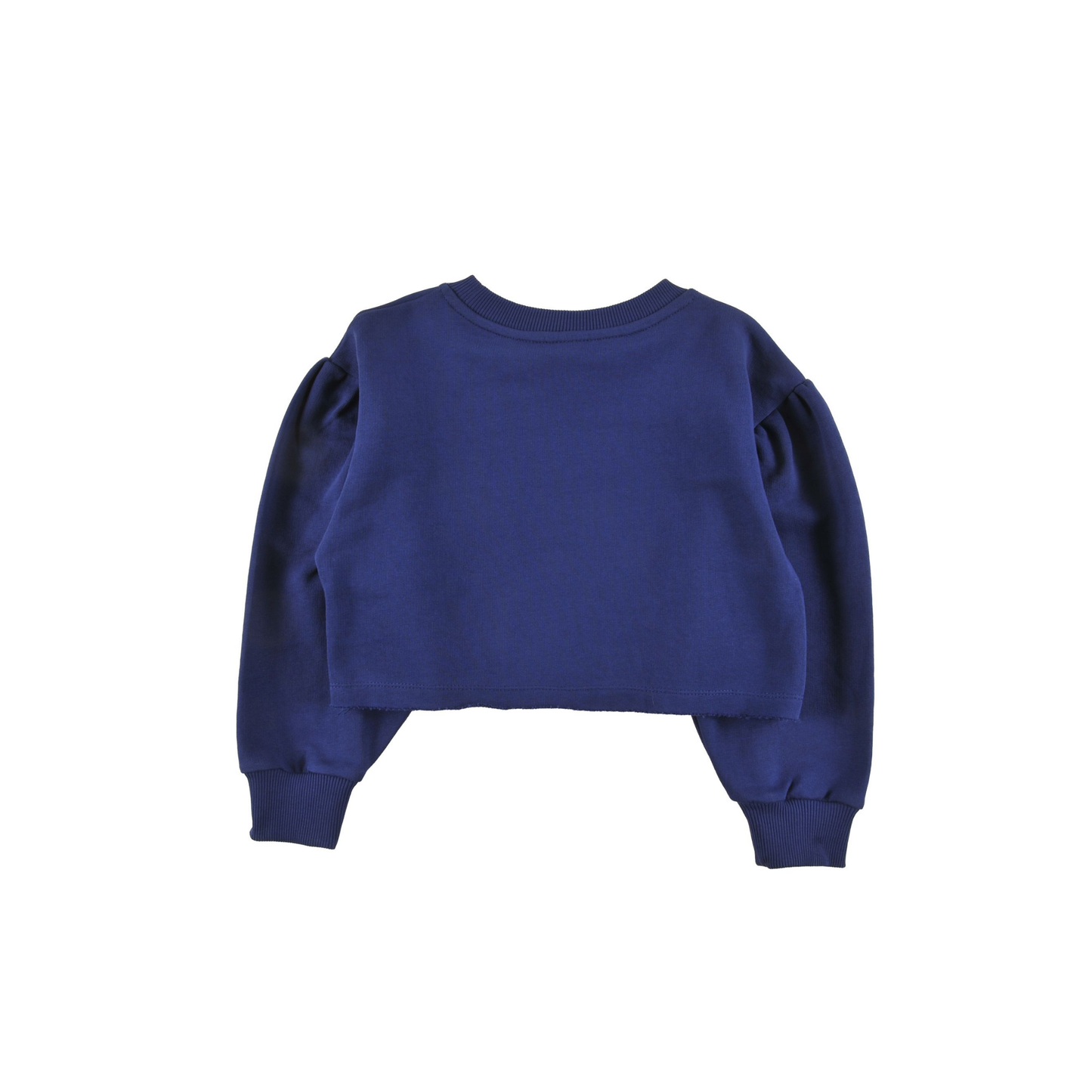 Loud Navy Sweater Crop Loose Fit Drop Shoulder