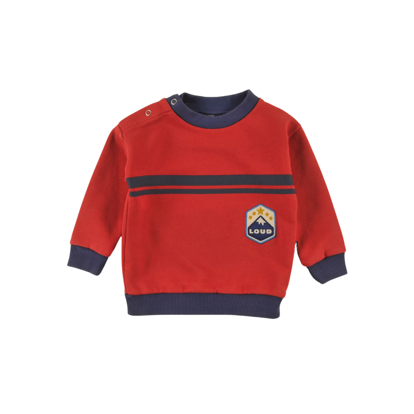 Loud Red Check Team Mountain Long Sleeve Sweatshirt
