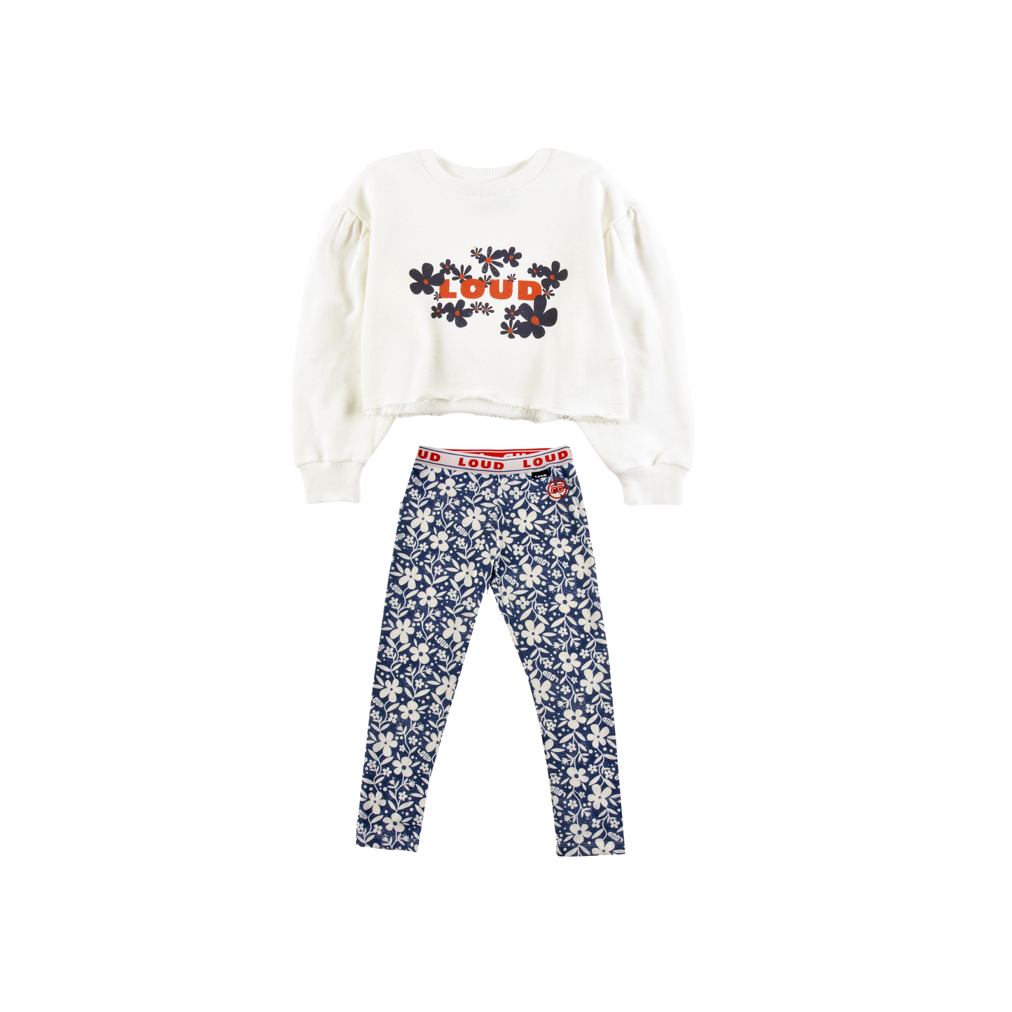 Loud Flower / Cream Nature Flower Leggings Set