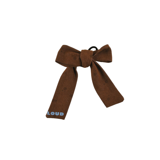 Loud Choco Polkadot Glitzy Hair Scrunchie