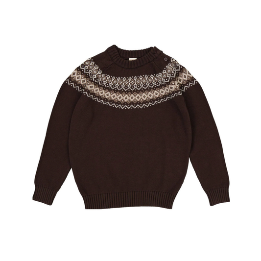 Analogie Chocolate Brown Heirloom Knits Boy`S Sweater