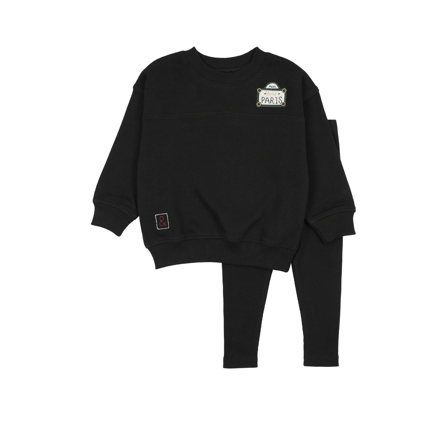 Lil Legs Black Mon Paris Boys Toddler Set