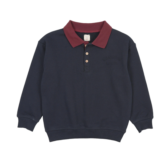 Analogie Navy Denim Day Boys Sweatshirt Polo