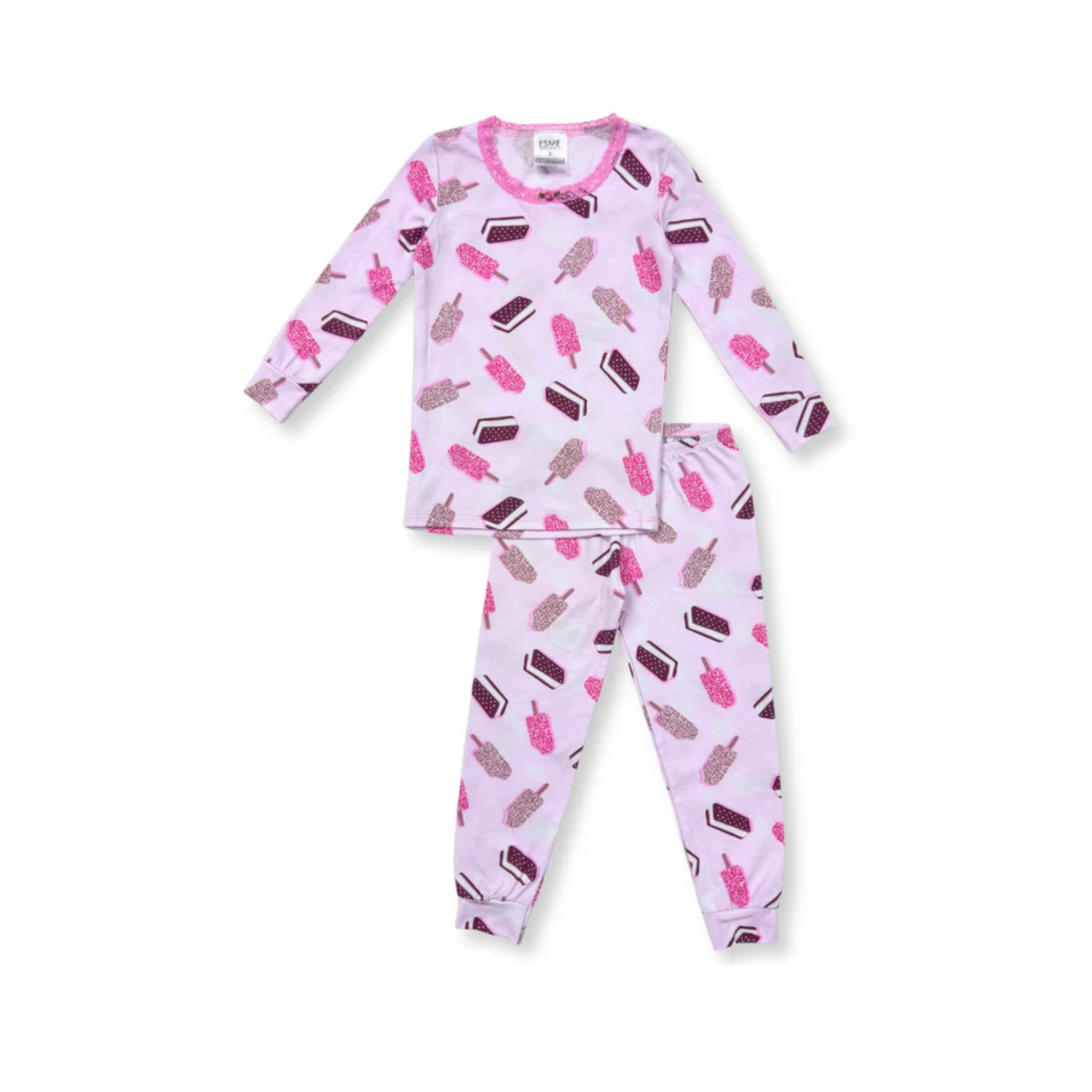 Esme Blush Crunch Bar Long Sleeve Pajama