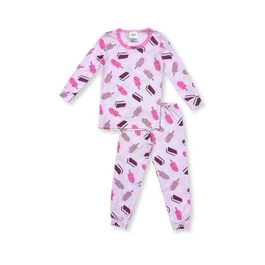 Esme Blush Crunch Bar Long Sleeve Pajama