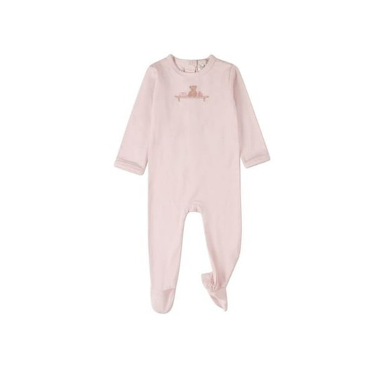 MiniMoi Barely Pink Bear On A Shelf Footie
