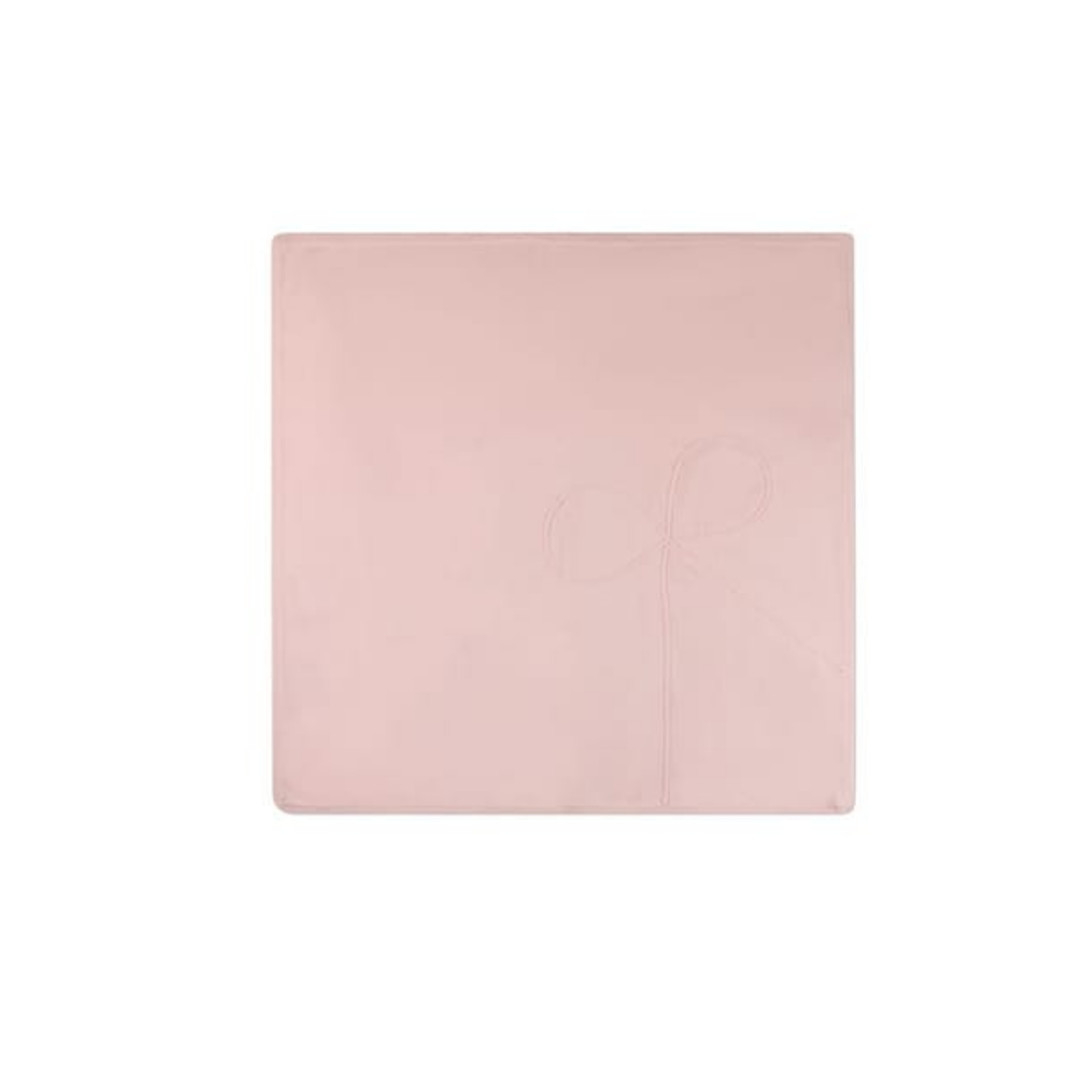 MiniMoi Light Pink Bow Knit Blanket