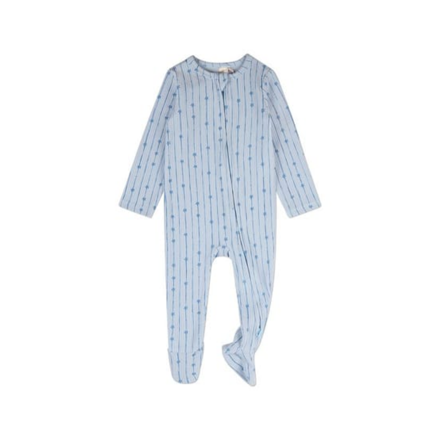 MiniMoi Baby Blue Star Light Star Bright Pointelle Footie