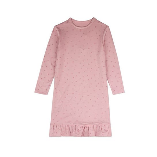 MiniMoi Mauve Delightful Cherries Mid- Length Nightgown