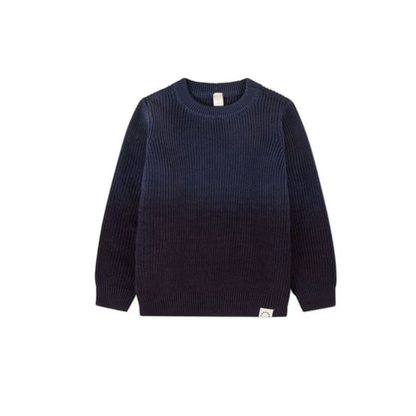 MiniMoi Navy-Blue Ombre Pullover Sweater