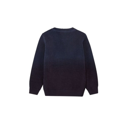 MiniMoi Navy-Blue Ombre Pullover Sweater
