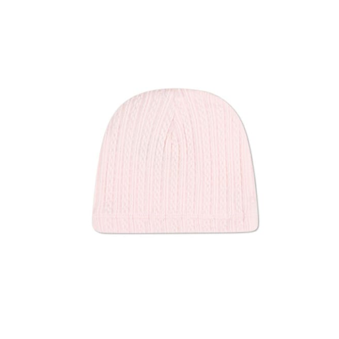MiniMoi Barely Pink Delicate Link Patterned Beanie