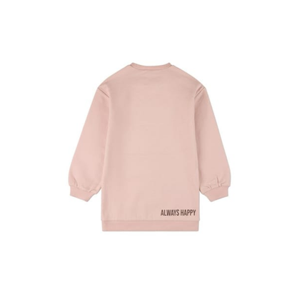 MiniMoi Rose Pink Smiles All Around Sweatshirt Dress
