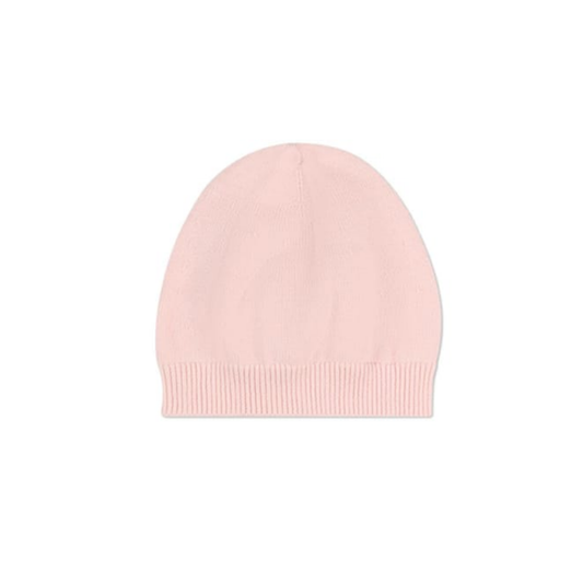 MiniMoi Light Pink Ribbed Knit Beanie