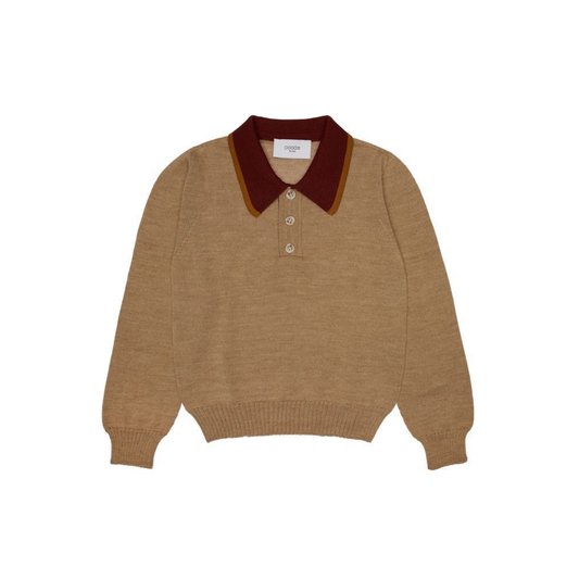 Paade Mode Beige Theo Merino Wool Classic Polo Shirt