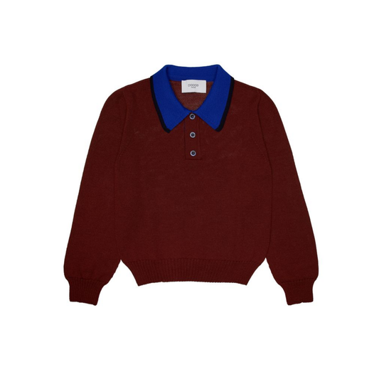 Paade Mode Brown Theo Merino Wool Classic Polo Shirt