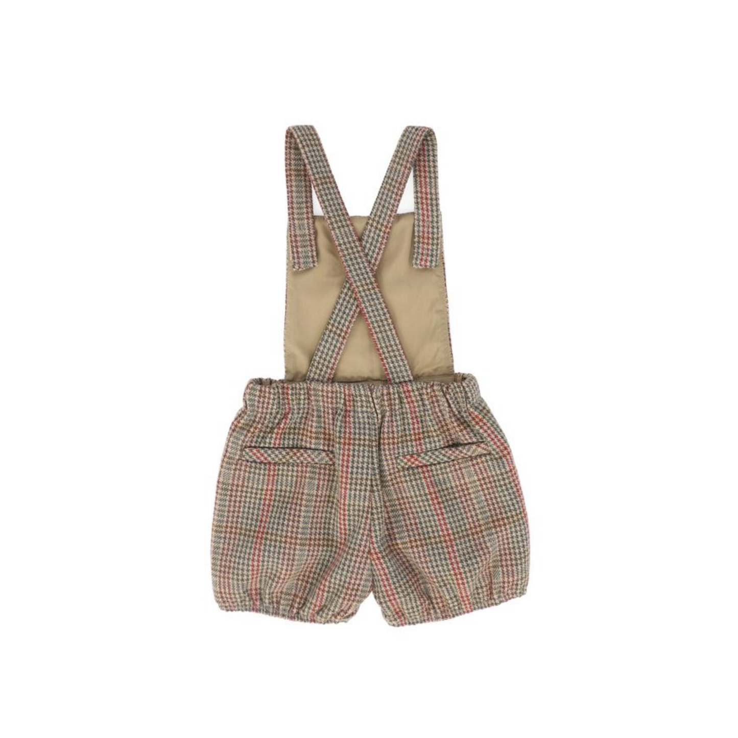 Le Bourdon Olive Houndstooth Wool Overalls