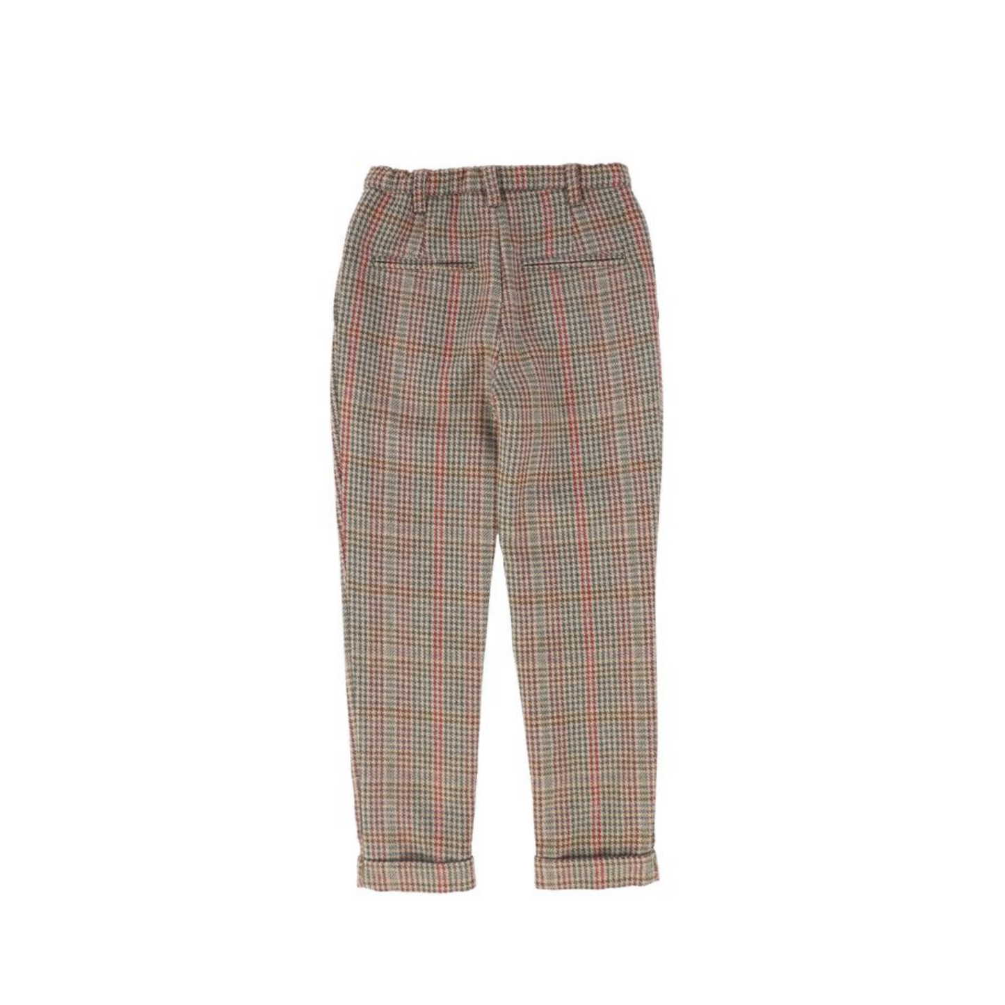 Le Bourdon Olive Houndstooth Wool Pants