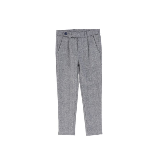 Le Bourdon Navy Herringbone Pocket Pants