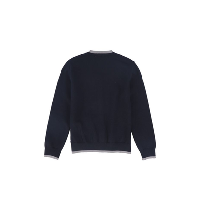 Le Bourdon Navy V-Neck Trim Cardigan