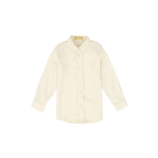 Le Bourdon Ivory Printed Collar Blouse