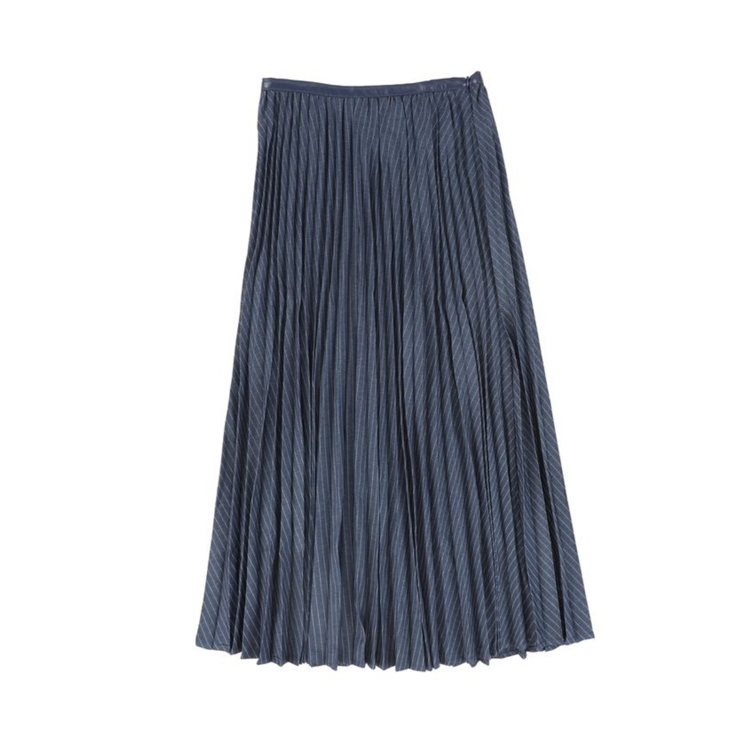 Valentina Blue Denim Stripe Denim Maxi Skirt
