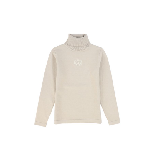 Le Bourdon Camel Fitted Knit Turtleneck