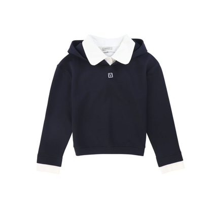 Valentina Navy Blouse Sweatshirt