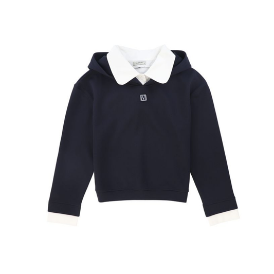 Valentina Navy Blouse Sweatshirt