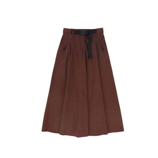 Valentina Rust Belt Waisted Midi Skirt