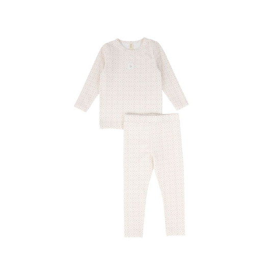 Bebe Jolee Pink Floral Lattice Pajamas