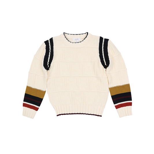 Motu Boys Multi Fred Detailed Long Sleeve Sweater