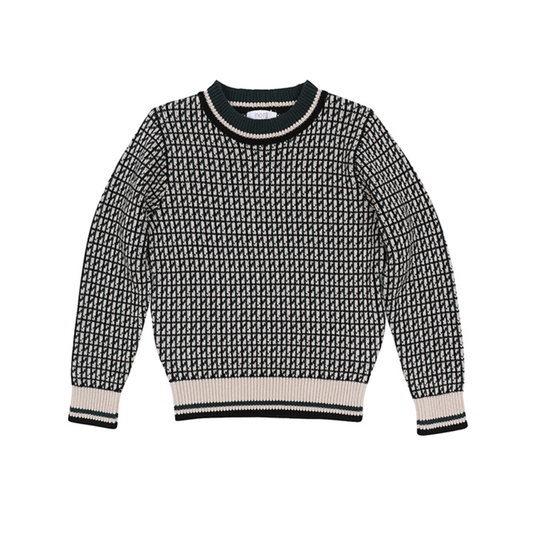 Motu Boys Deep Teal Rowan Crewneck Long Sleeve Sweater