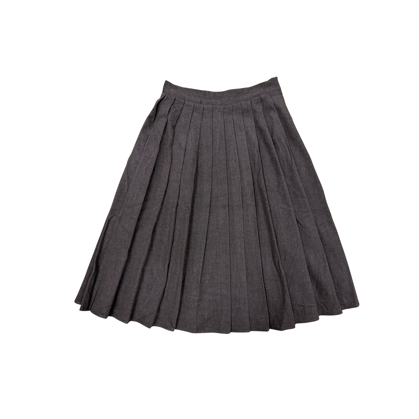 Valentina Brown Wool Pleat Waisted Skirt