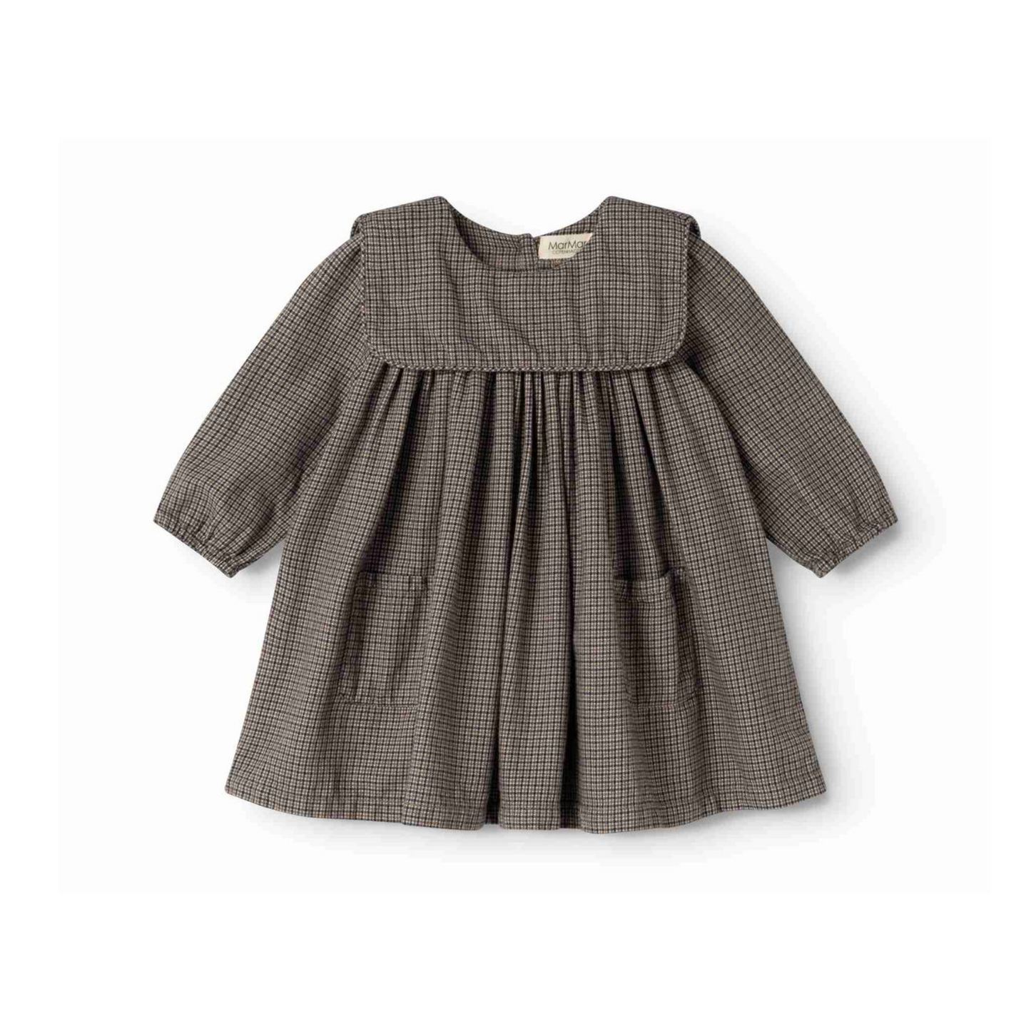 Marmar Houndstooth Check Dulle Infant Long Sleeve Dress