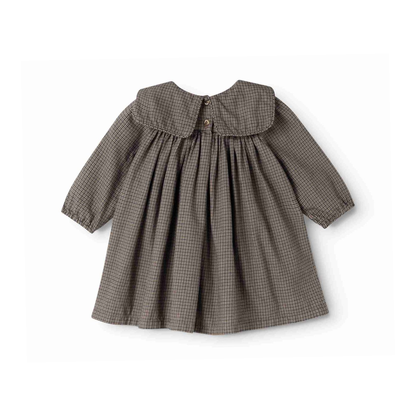 Marmar Houndstooth Check Dulle Infant Long Sleeve Dress