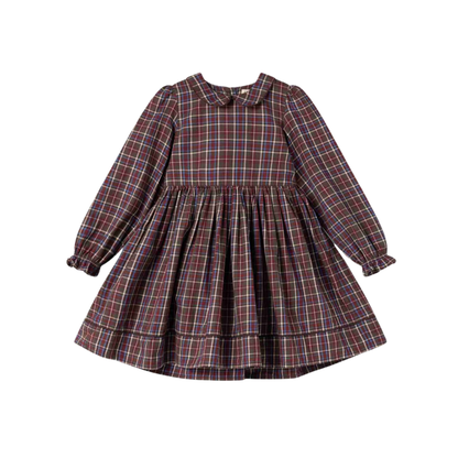 Marmar Chocolate Check Darcel Long Sleeve Dress