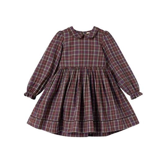 Marmar Chocolate Check Darcel Long Sleeve Dress