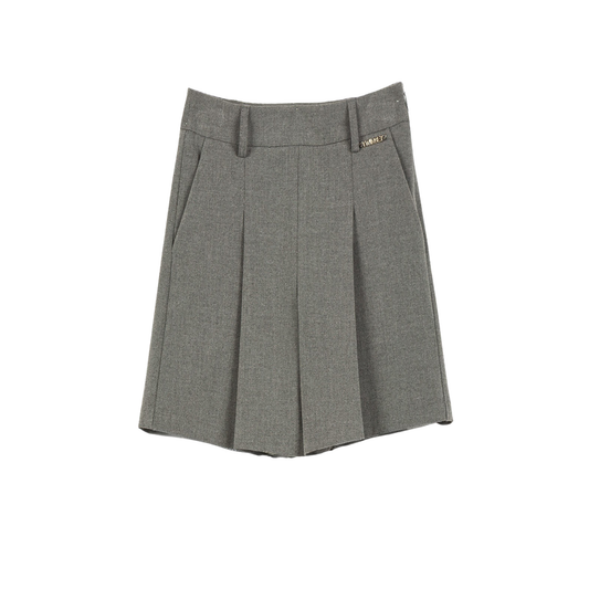 Twinset Medium Grey Pleated Skirt
