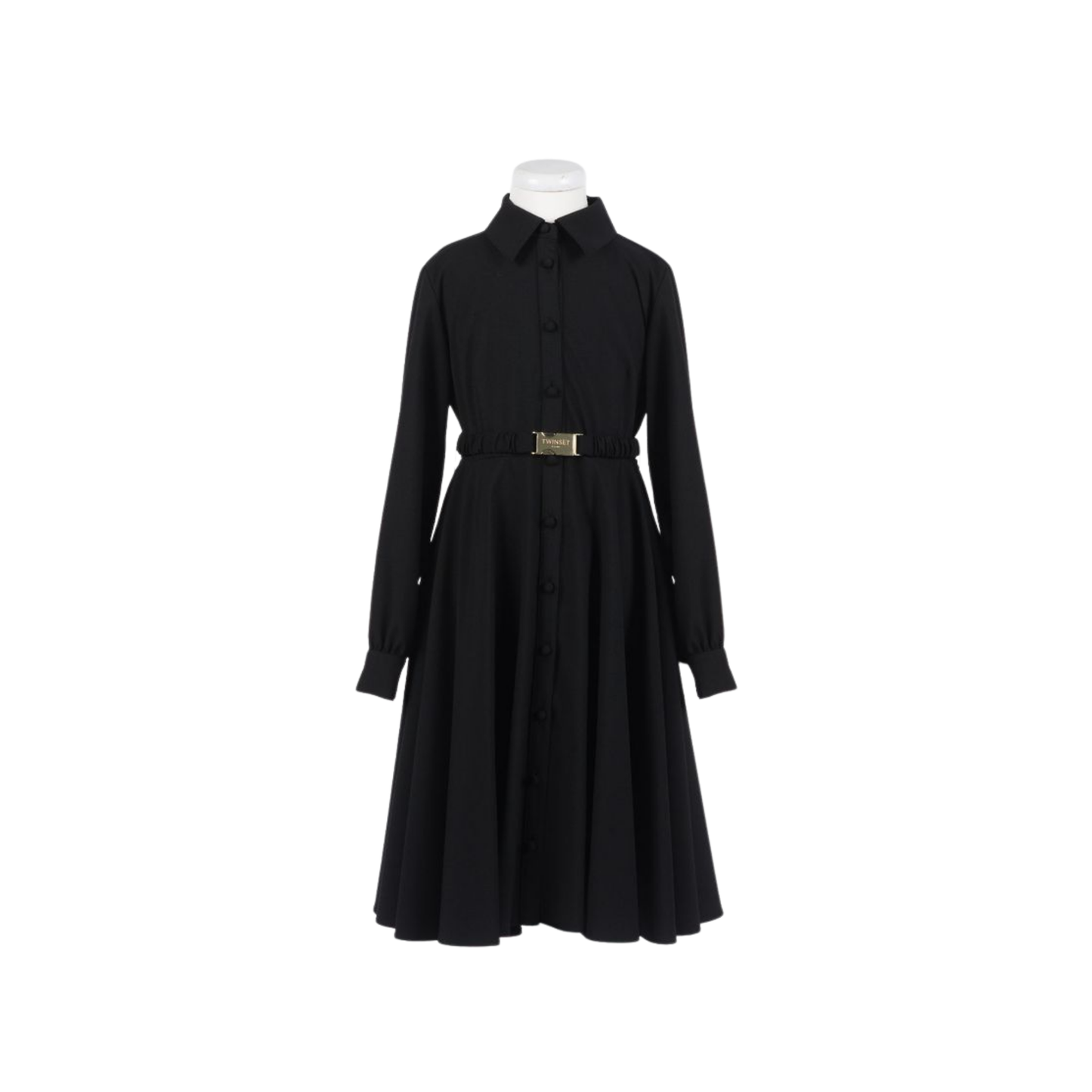 Twinset Black Flannel Long Sleeve Dress