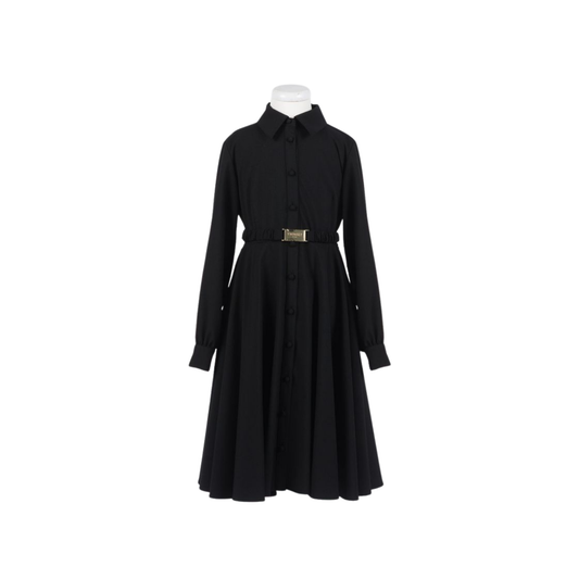 Twinset Black Flannel Long Sleeve Dress