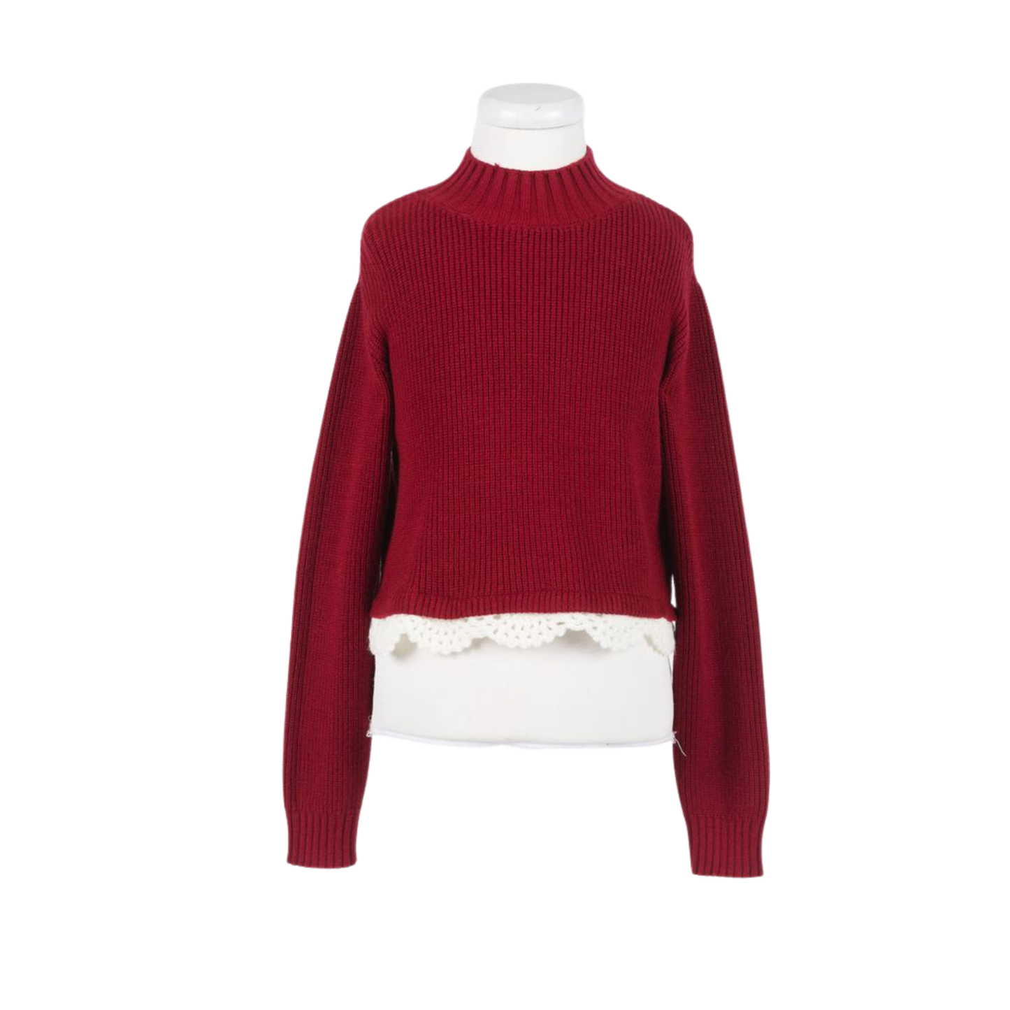 Twinset Red Knit Long Sleeve Turtleneck