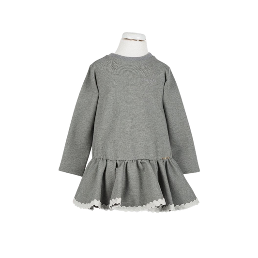 Twinset Light Grey Milano Long Sleeve Knit Dress