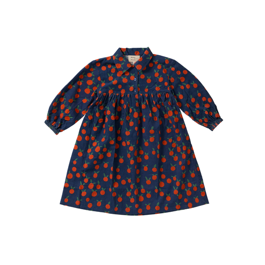Wander & Wonder Navy Lotte Tangerine Dress