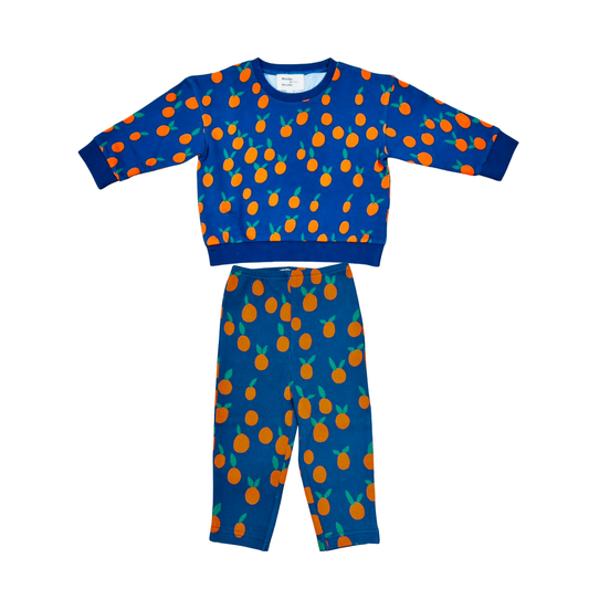 Wander & Wonder Navy Tangerine Tangerine Printed Leggings Set