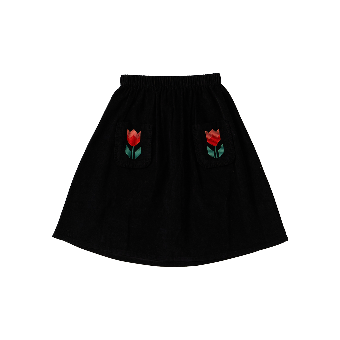 Wander & Wonder Black Corduroy Skirt