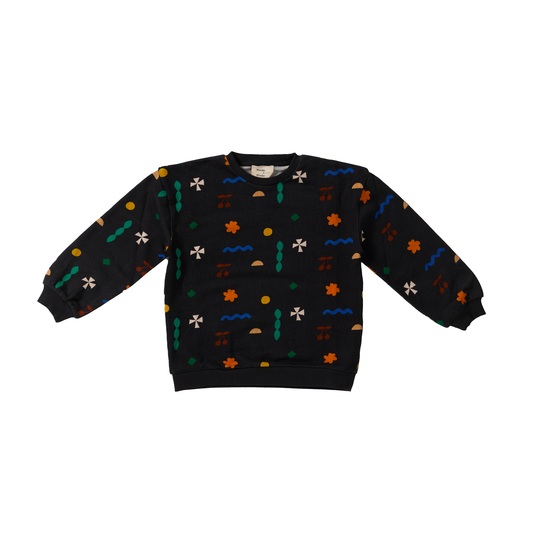 Wander & Wonder Black Printed Sweatshirt